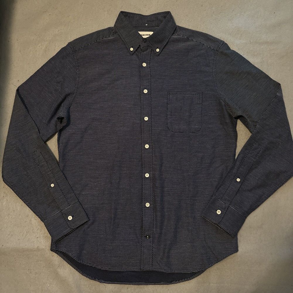 Taylor Stitch Shirt Men's Blue Button Down Long Sleeve Stripes 40 Medium
